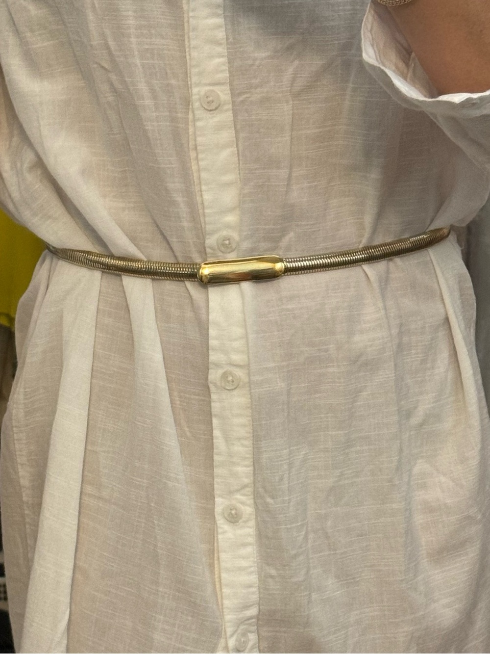 Vintage Metallic Gold Waist Belt – Women Accessories